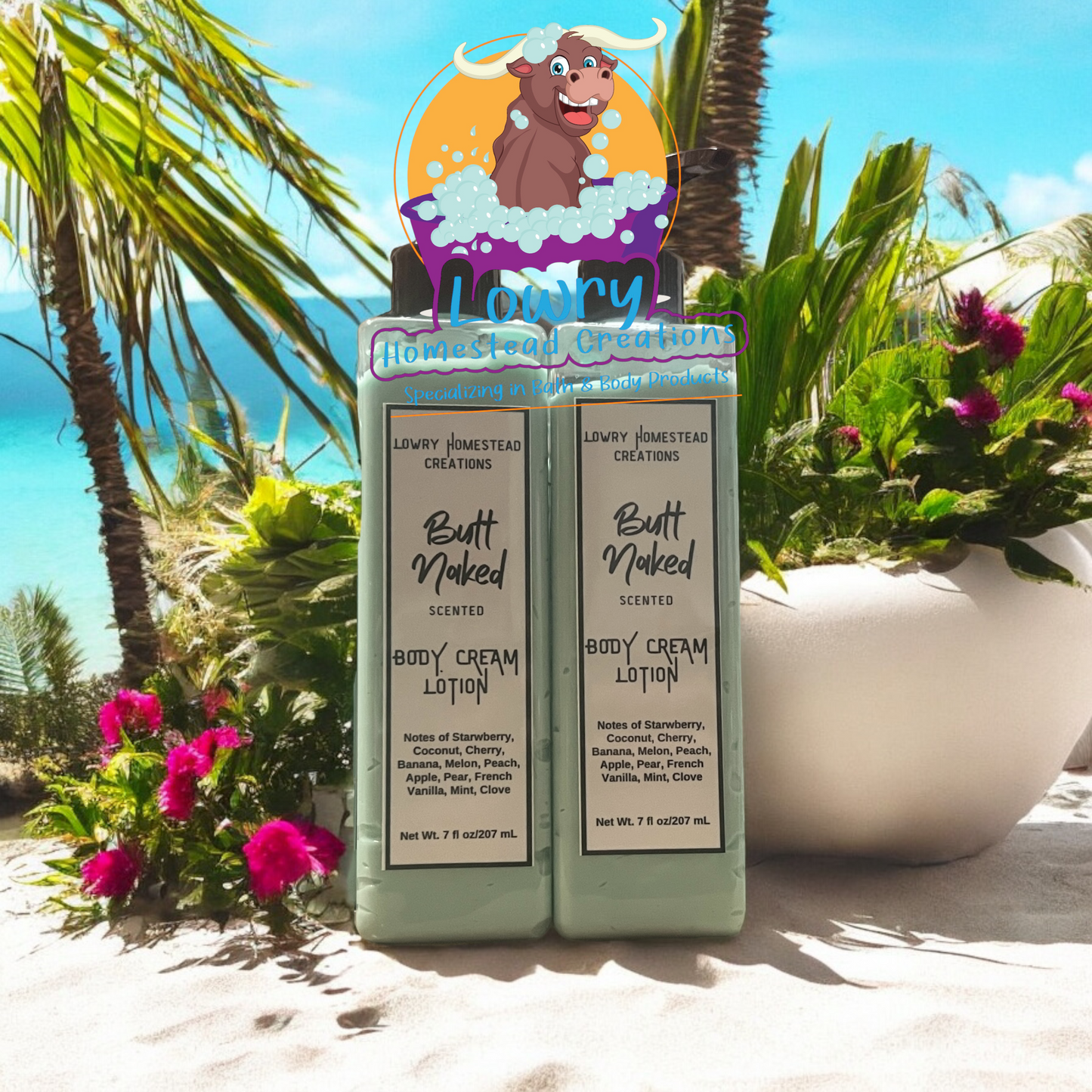 Butt Naked Body Cream Lotion 7oz