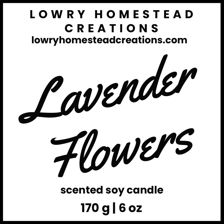 Lavender Flowers 6 oz Candle